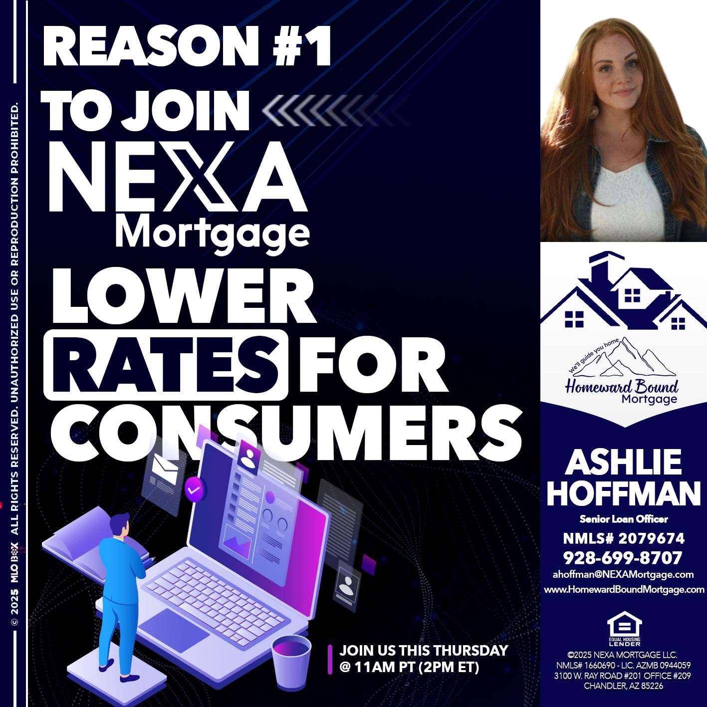 REASON 1 - Ashlie Hoffman -Senior Loan Officer