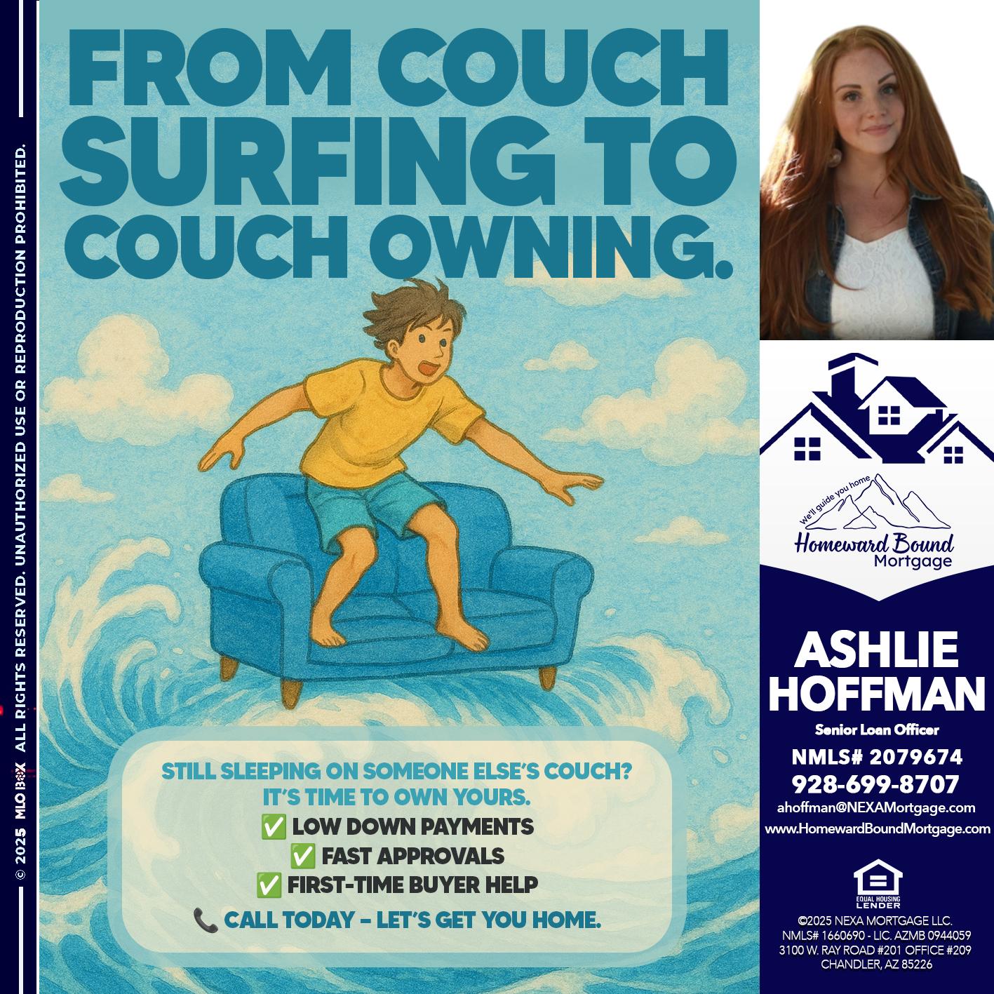 FROM COACH SURFING - Ashlie Hoffman -Senior Loan Officer
