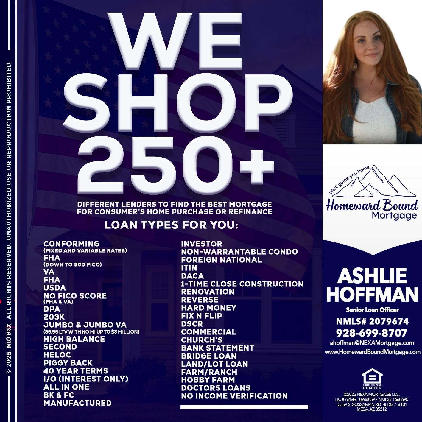 WE SHOP 250+ - Ashlie Hoffman -Senior Loan Officer