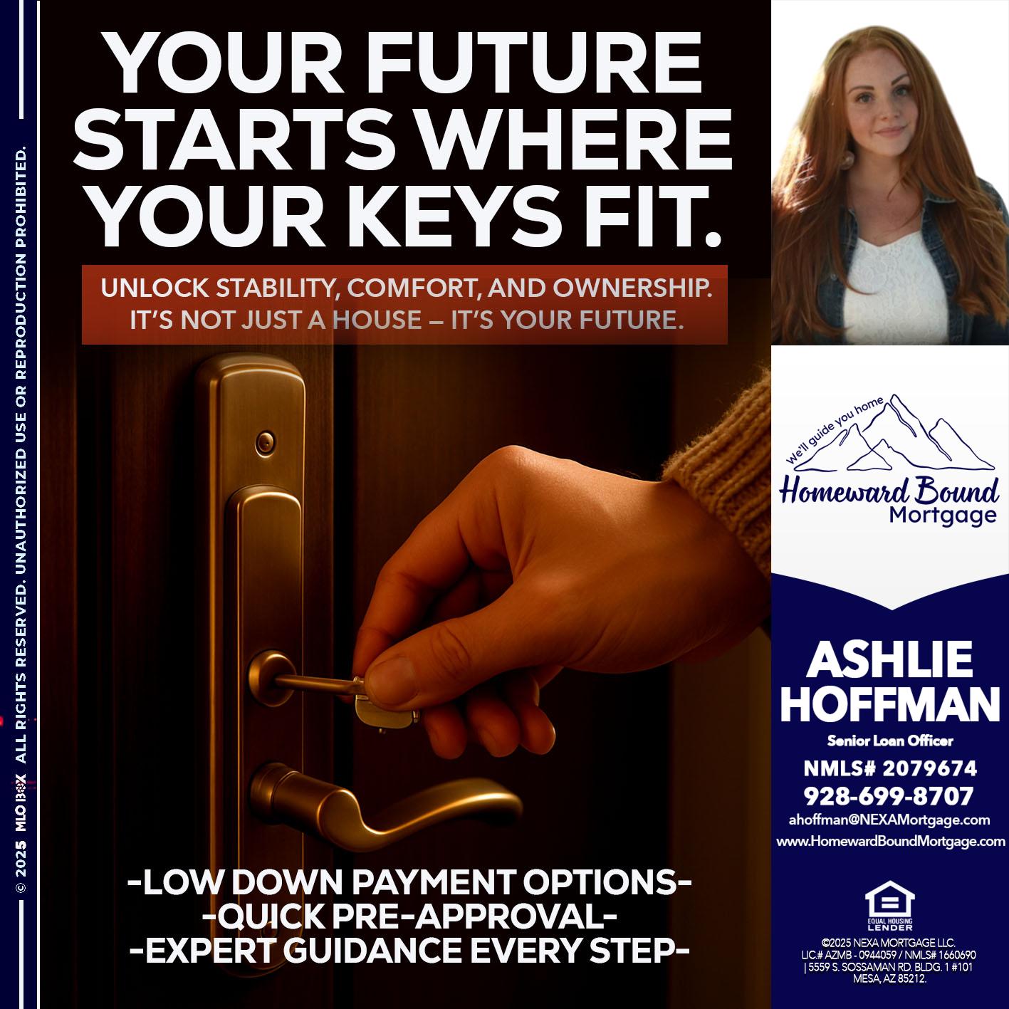 YOUR FUTURE - Ashlie Hoffman -Senior Loan Officer