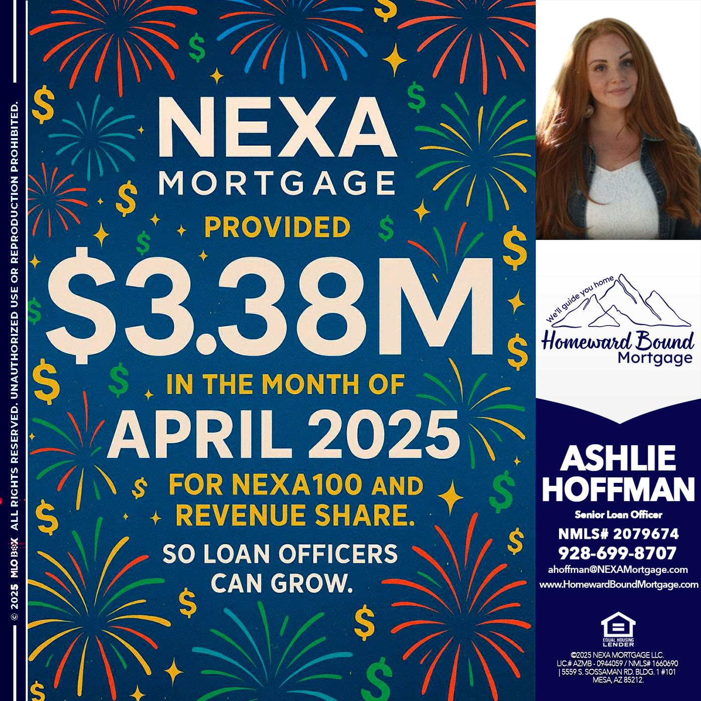 $3.38M - Ashlie Hoffman -Senior Loan Officer
