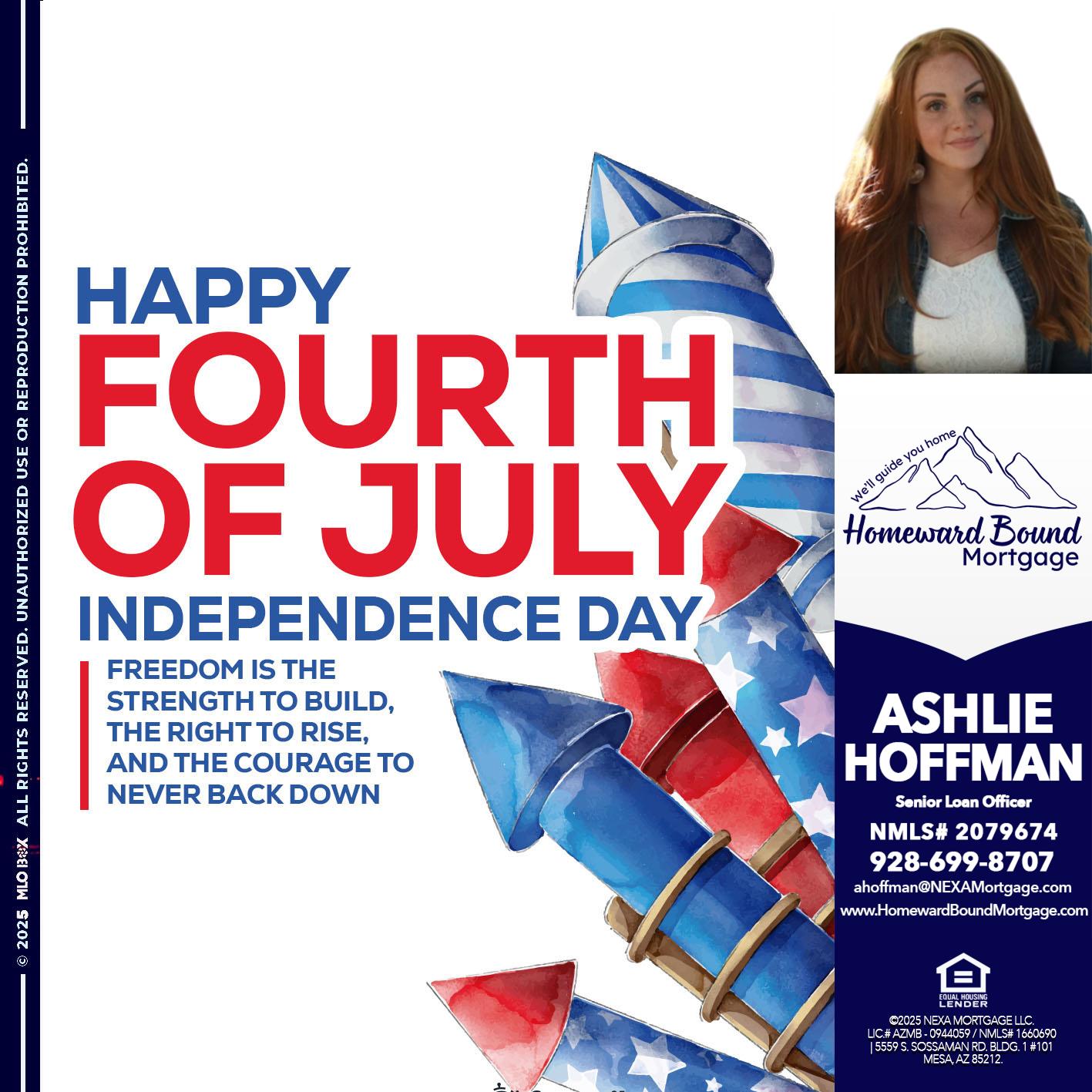HAPPY FOURTH OF JULY - Ashlie Hoffman -Senior Loan Officer