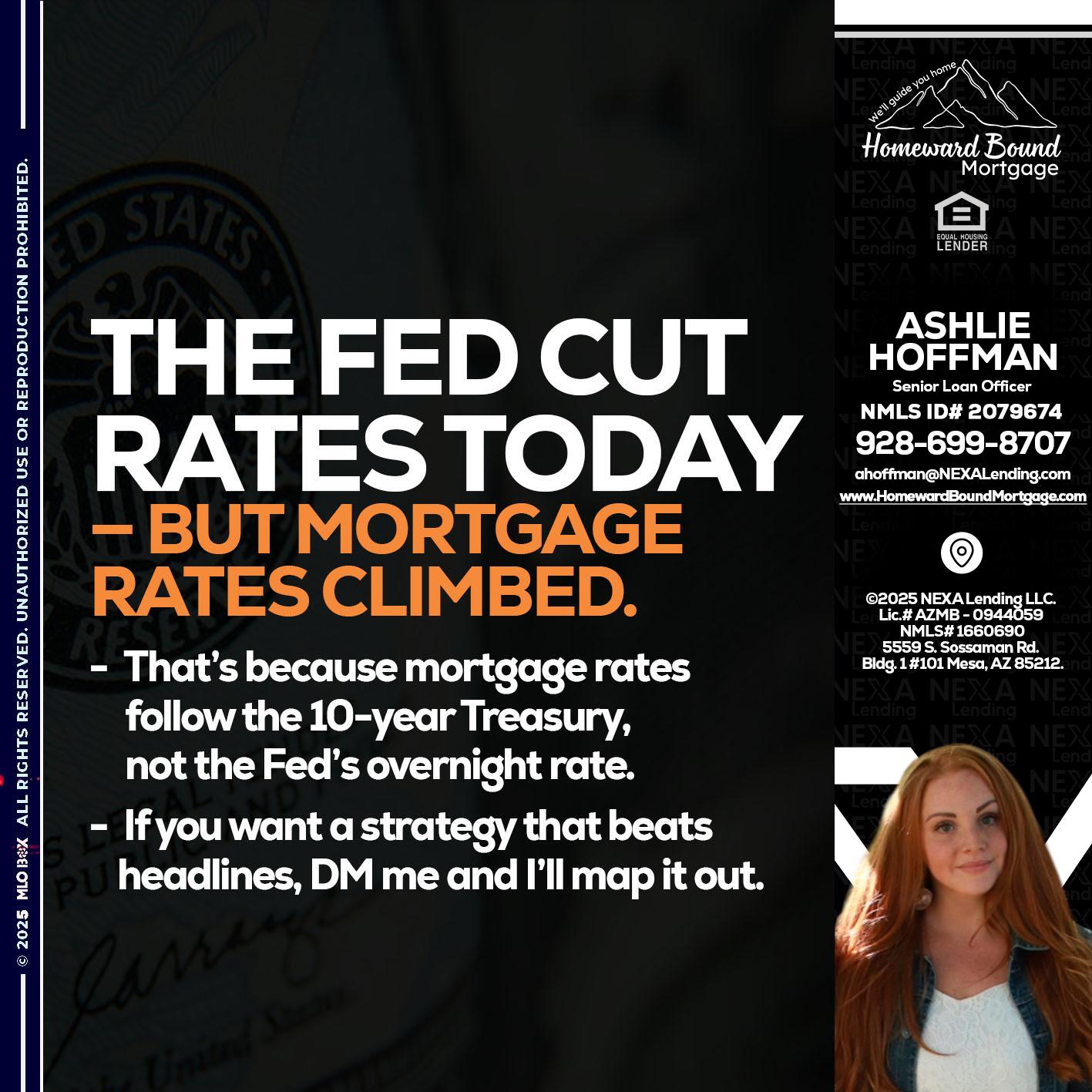 THE FED CUT - Ashlie Hoffman -Senior Loan Officer