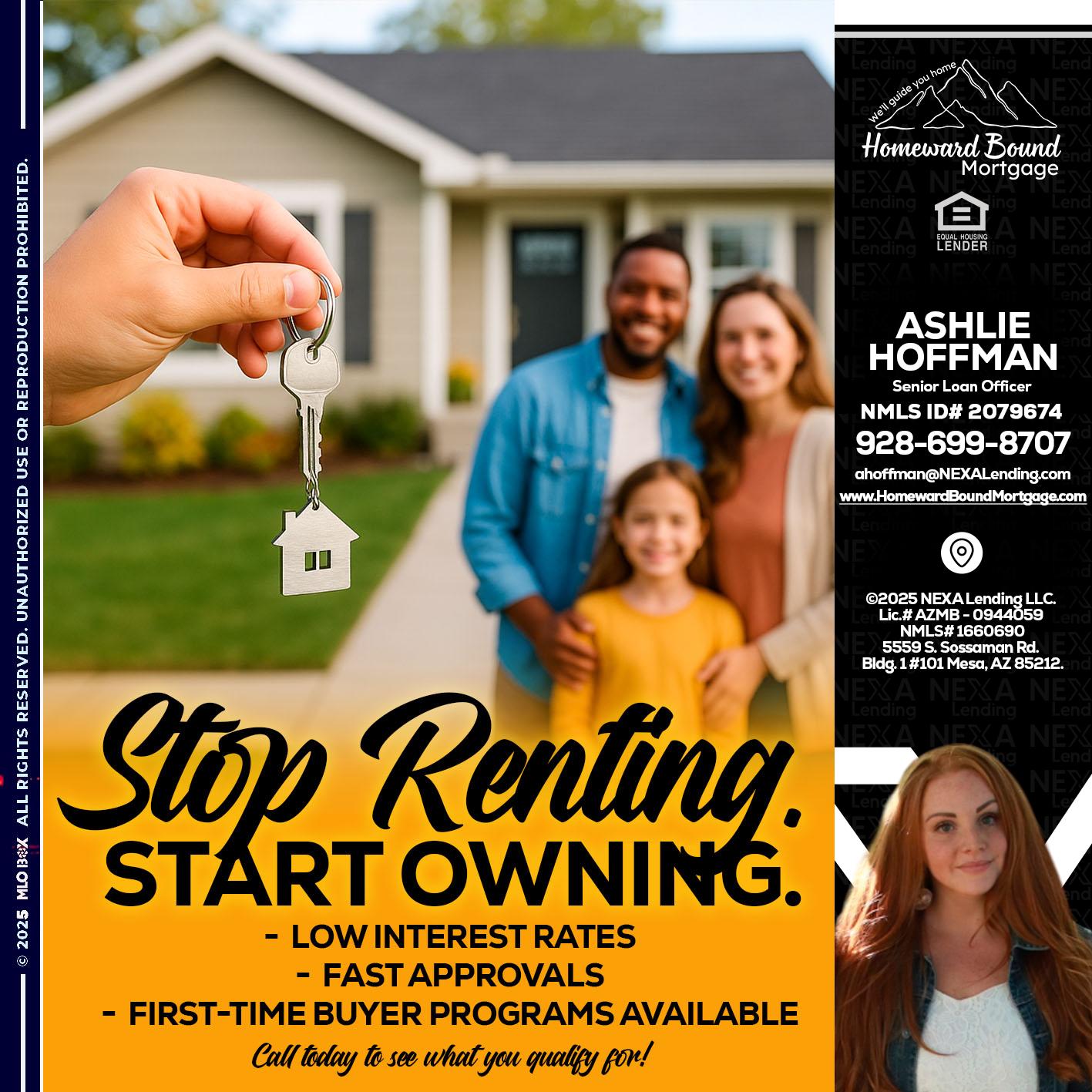 STOP RENTING - Ashlie Hoffman -Senior Loan Officer