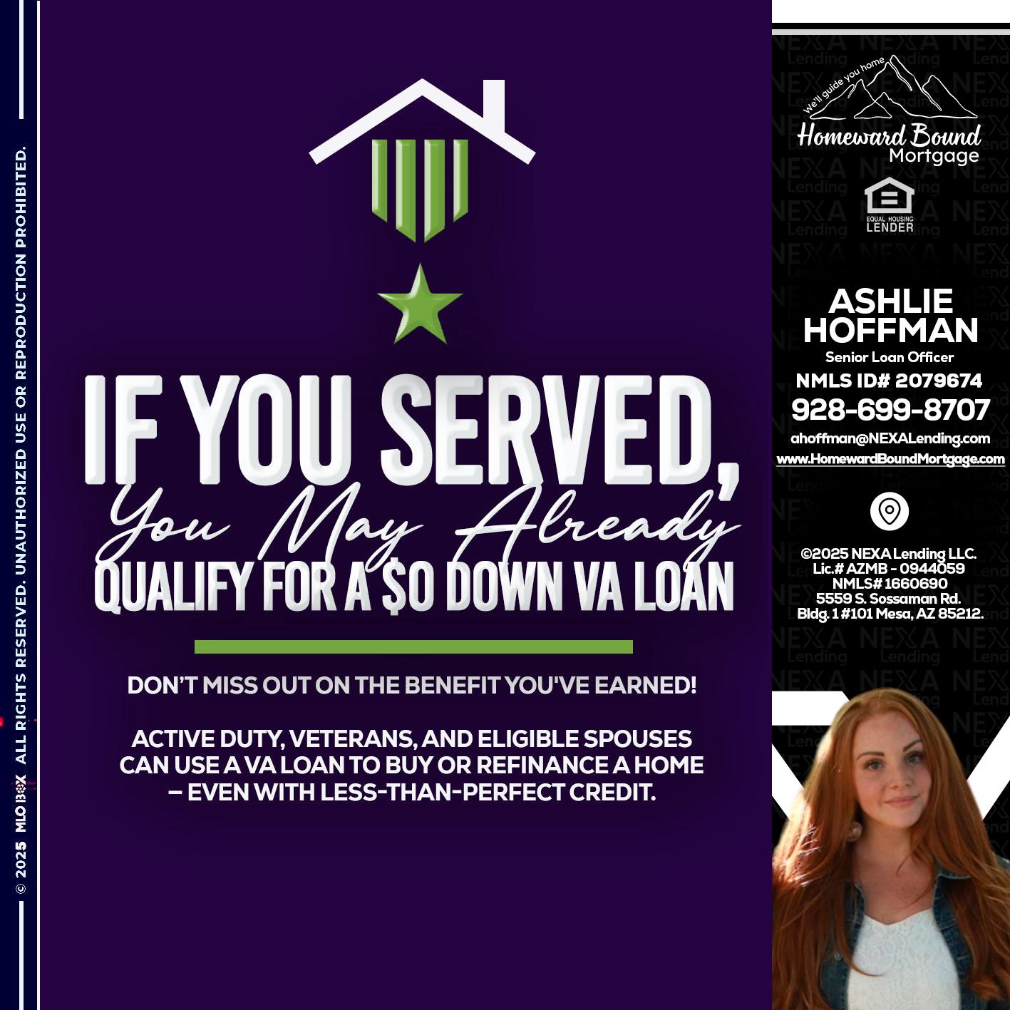 IF YOU SERVED - Ashlie Hoffman -Senior Loan Officer