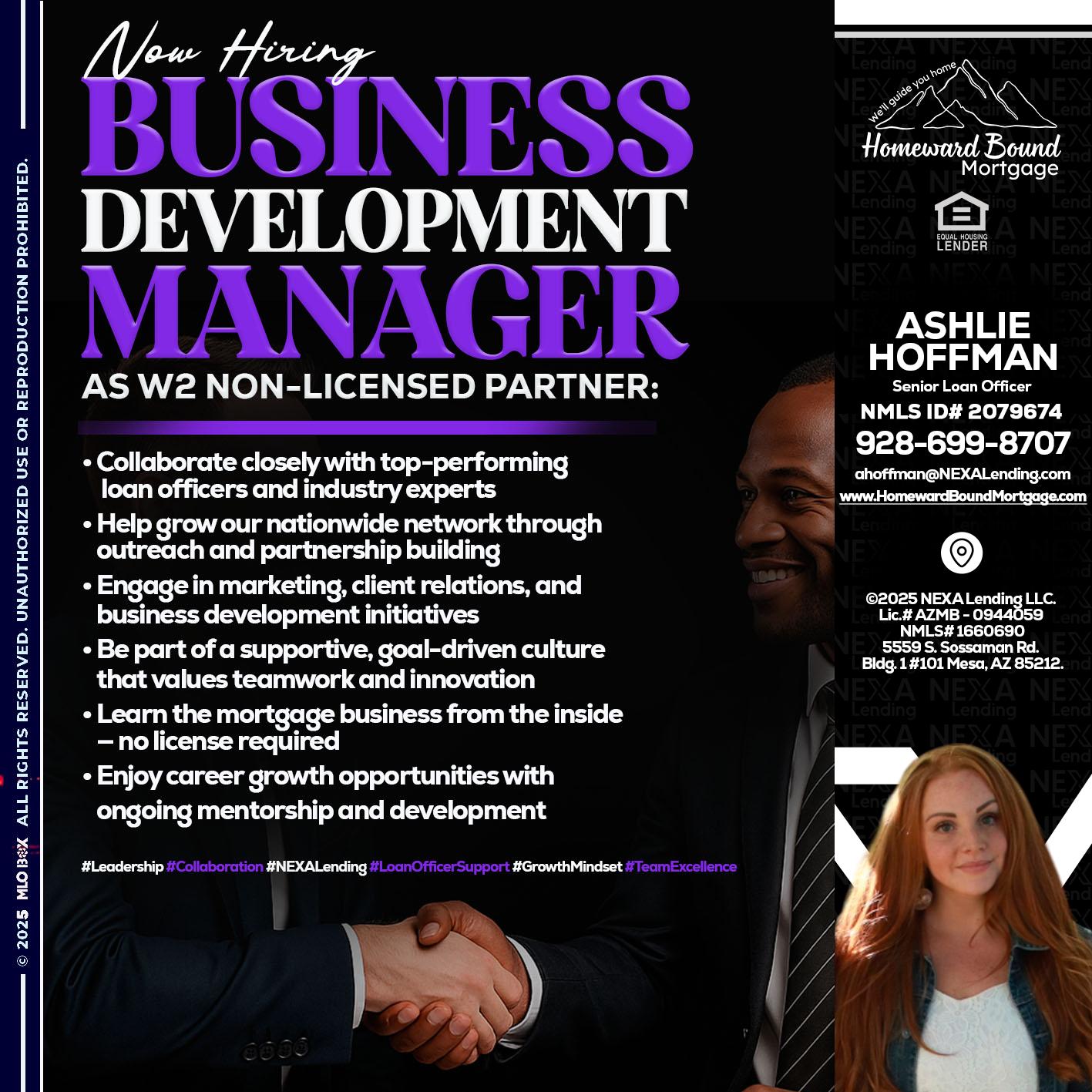 NOW HIRING - Ashlie Hoffman -Senior Loan Officer
