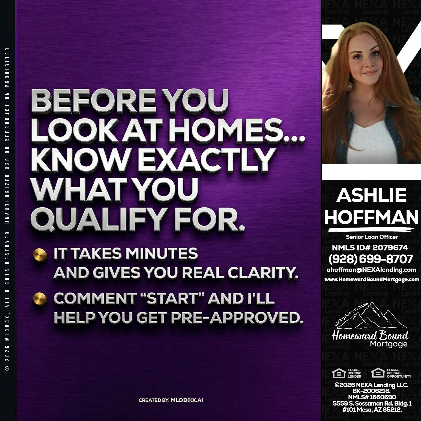 BEFORE YOU - Ashlie Hoffman -Senior Loan Officer