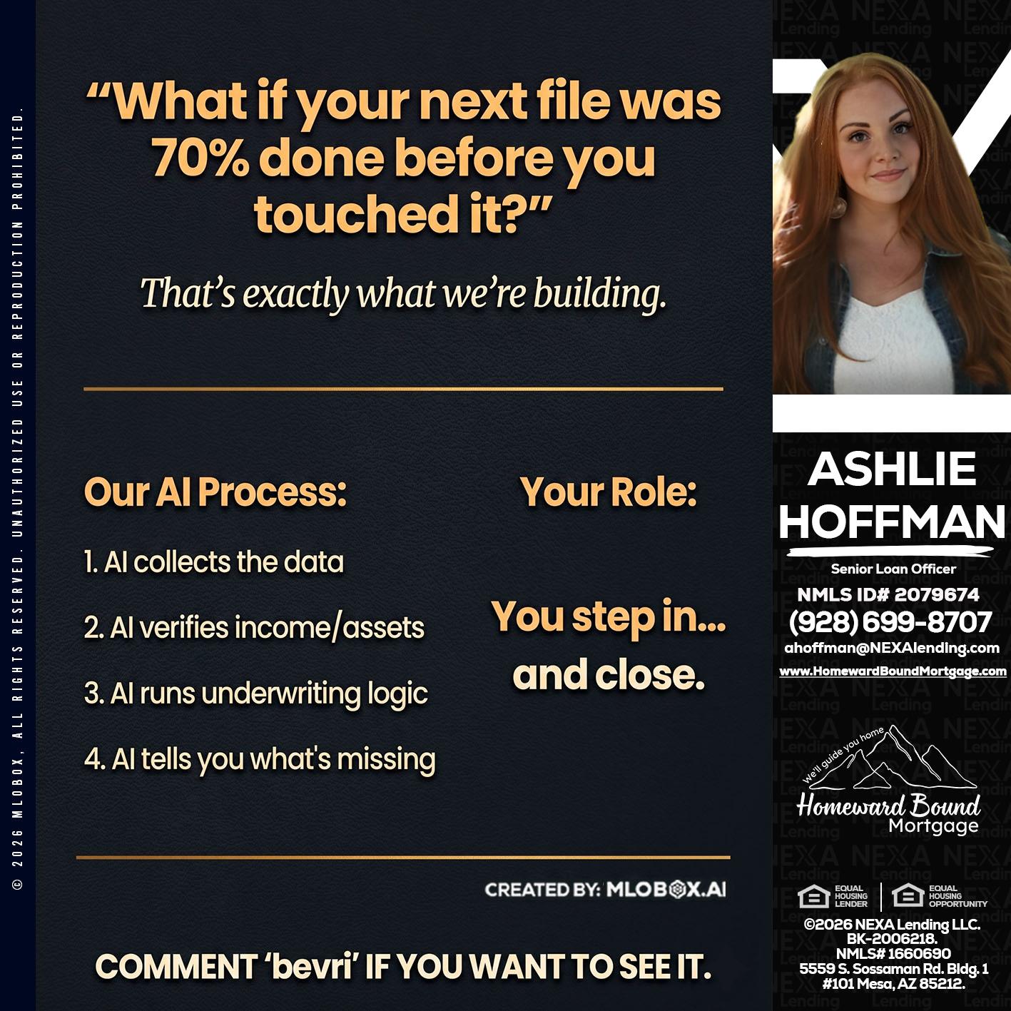 WHAT IF YOUR - Ashlie Hoffman -Senior Loan Officer