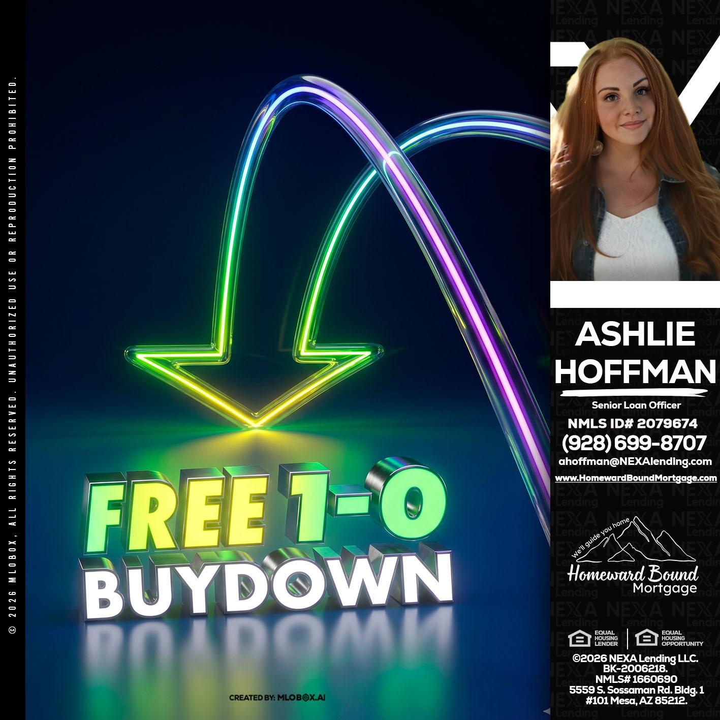 FREE 1-0 BUYDOWN - Ashlie Hoffman -Senior Loan Officer
