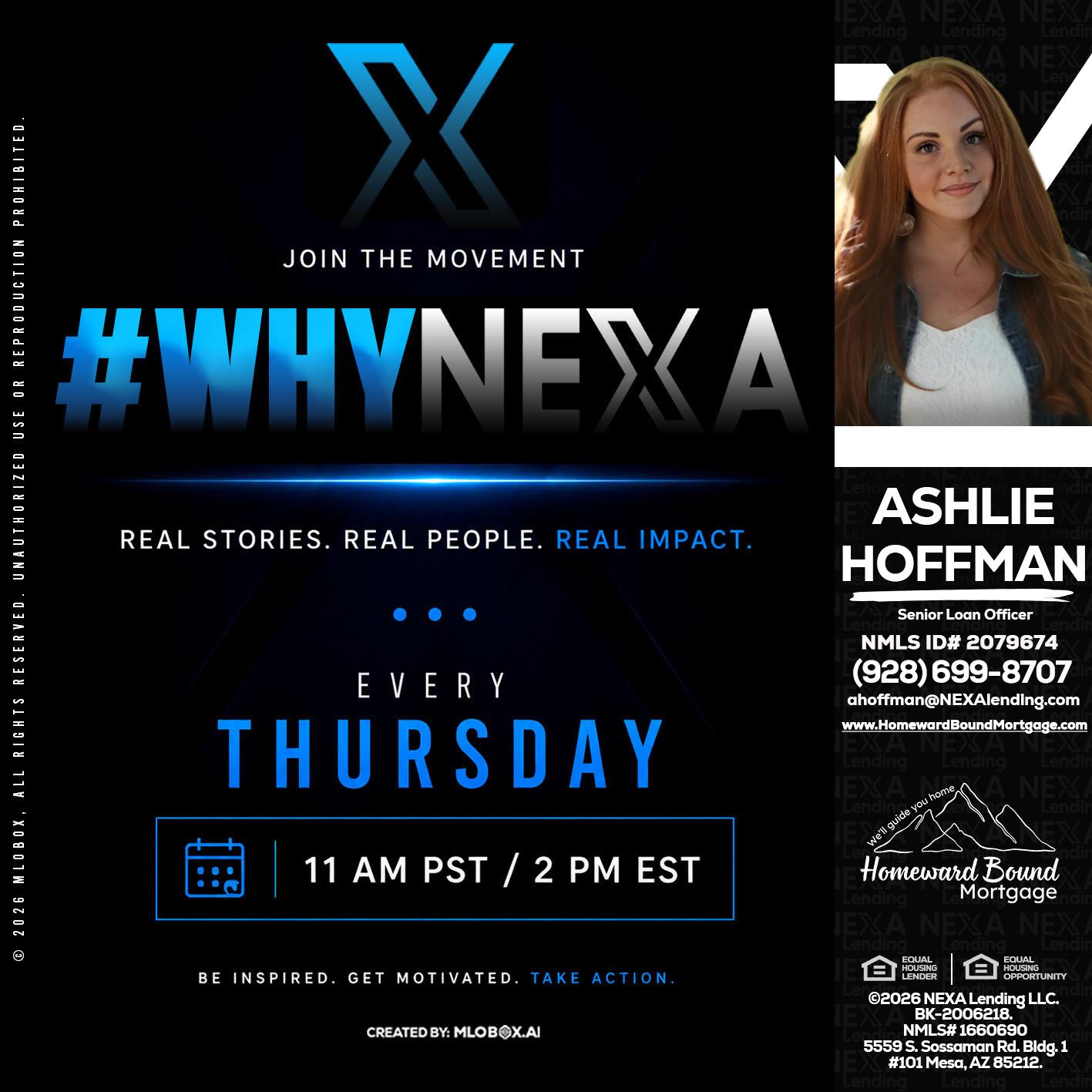 why NEXA - Ashlie Hoffman -Senior Loan Officer