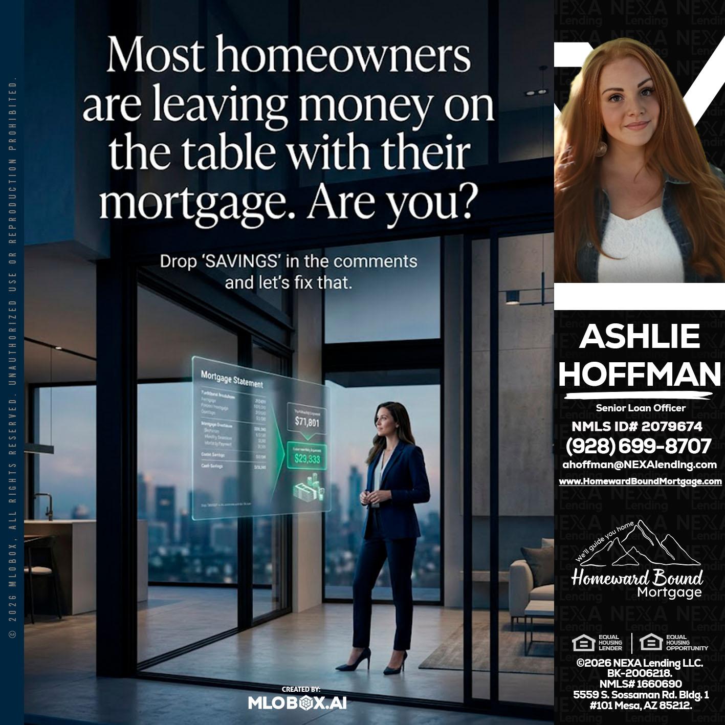 MOST OWNERS - Ashlie Hoffman -Senior Loan Officer