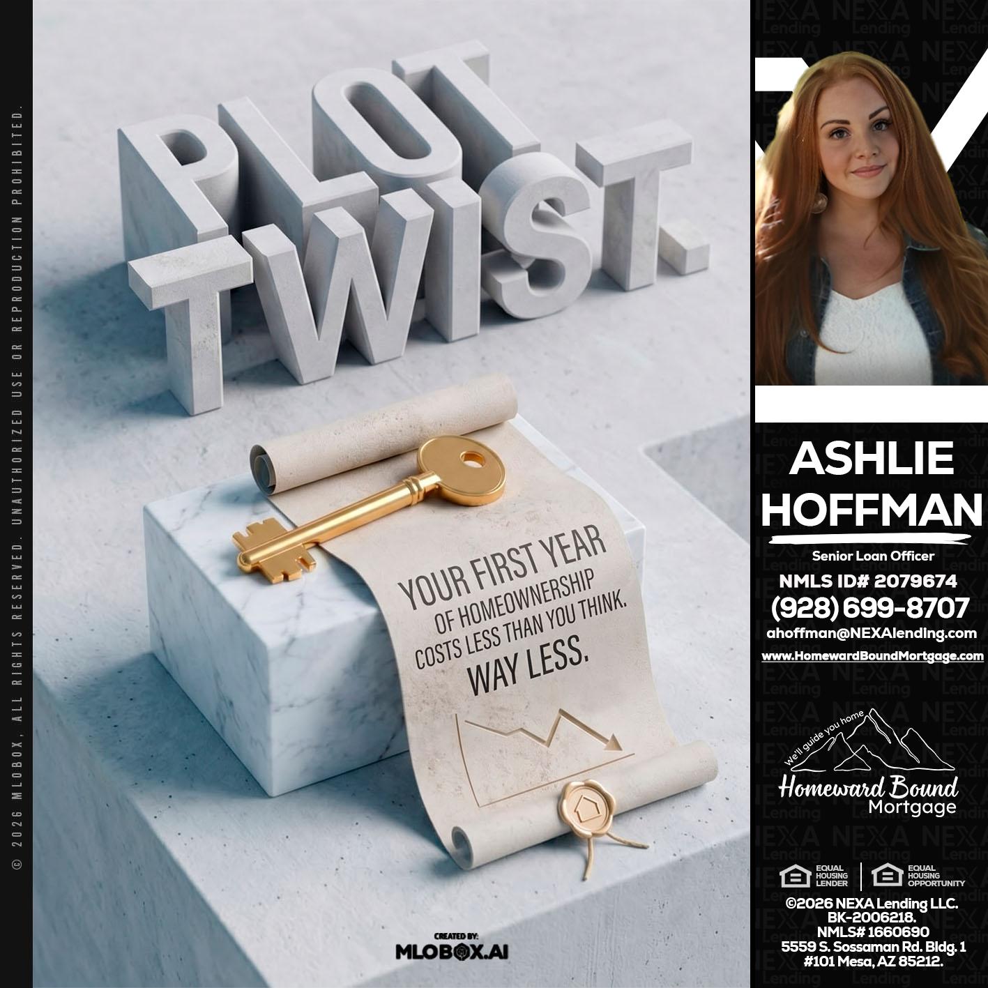 PLOT TWIST - Ashlie Hoffman -Senior Loan Officer