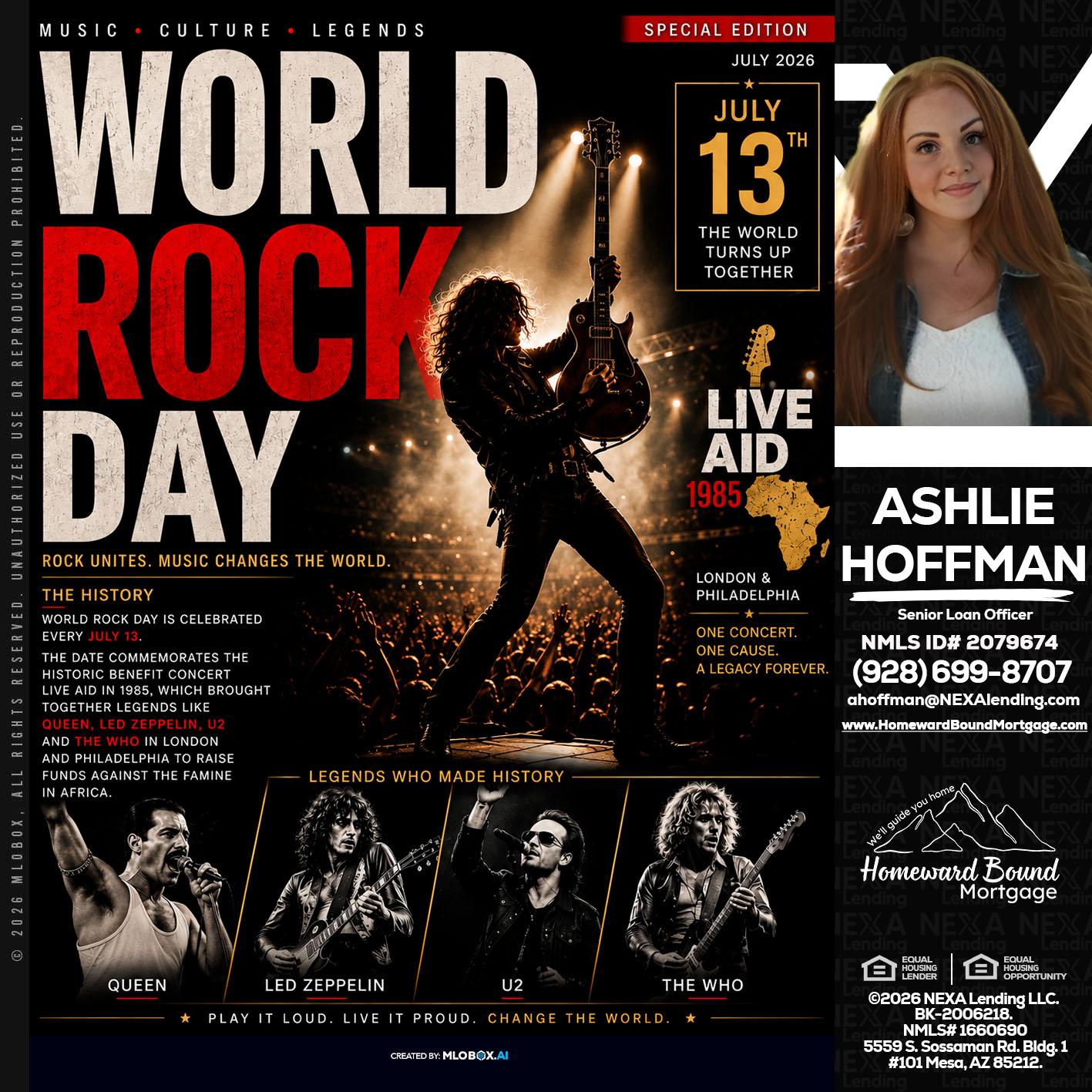 WORLD ROCK MUSIC DAY - Ashlie Hoffman -Senior Loan Officer