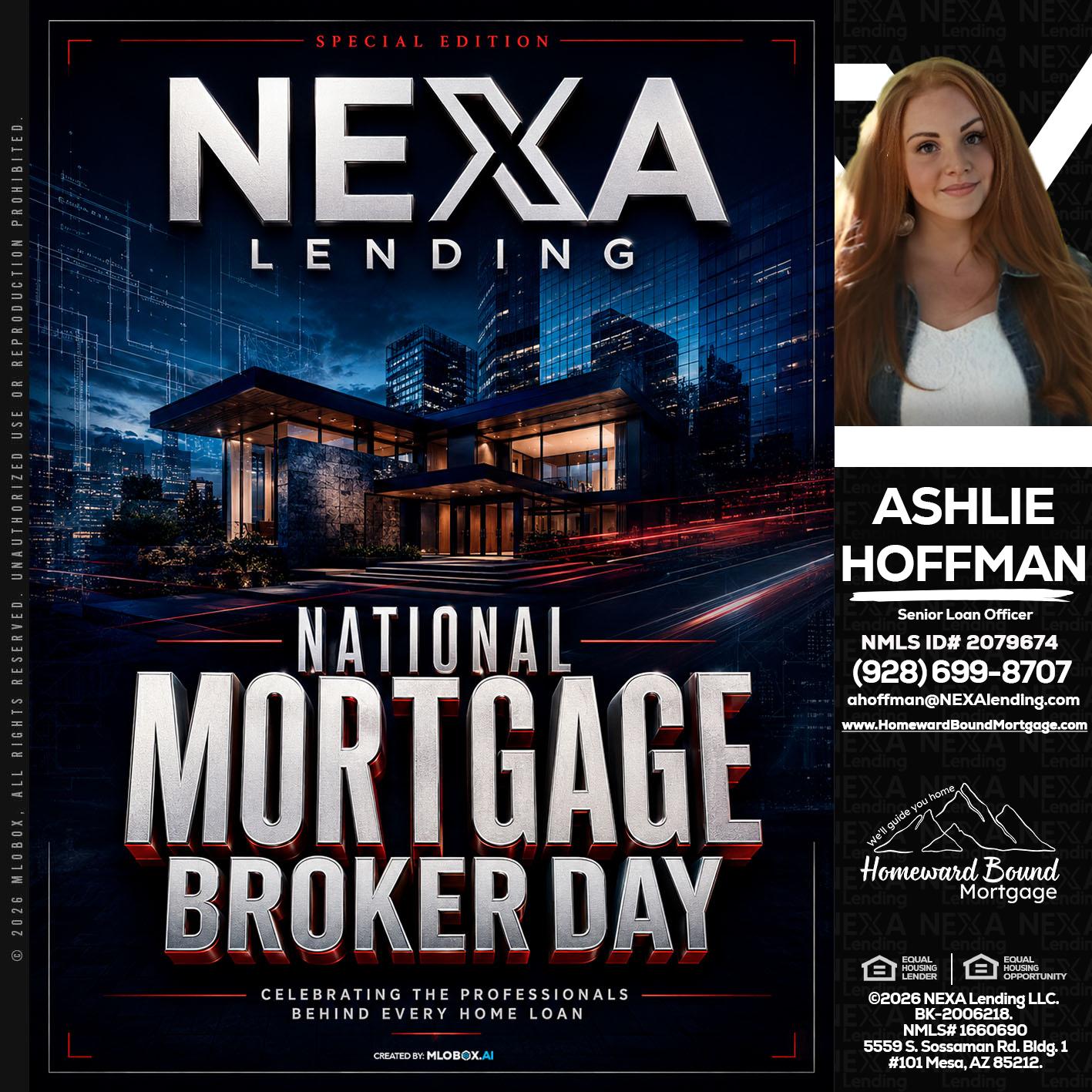 NATIONAL MORTGAGE BROKER DAY - Ashlie Hoffman -Senior Loan Officer