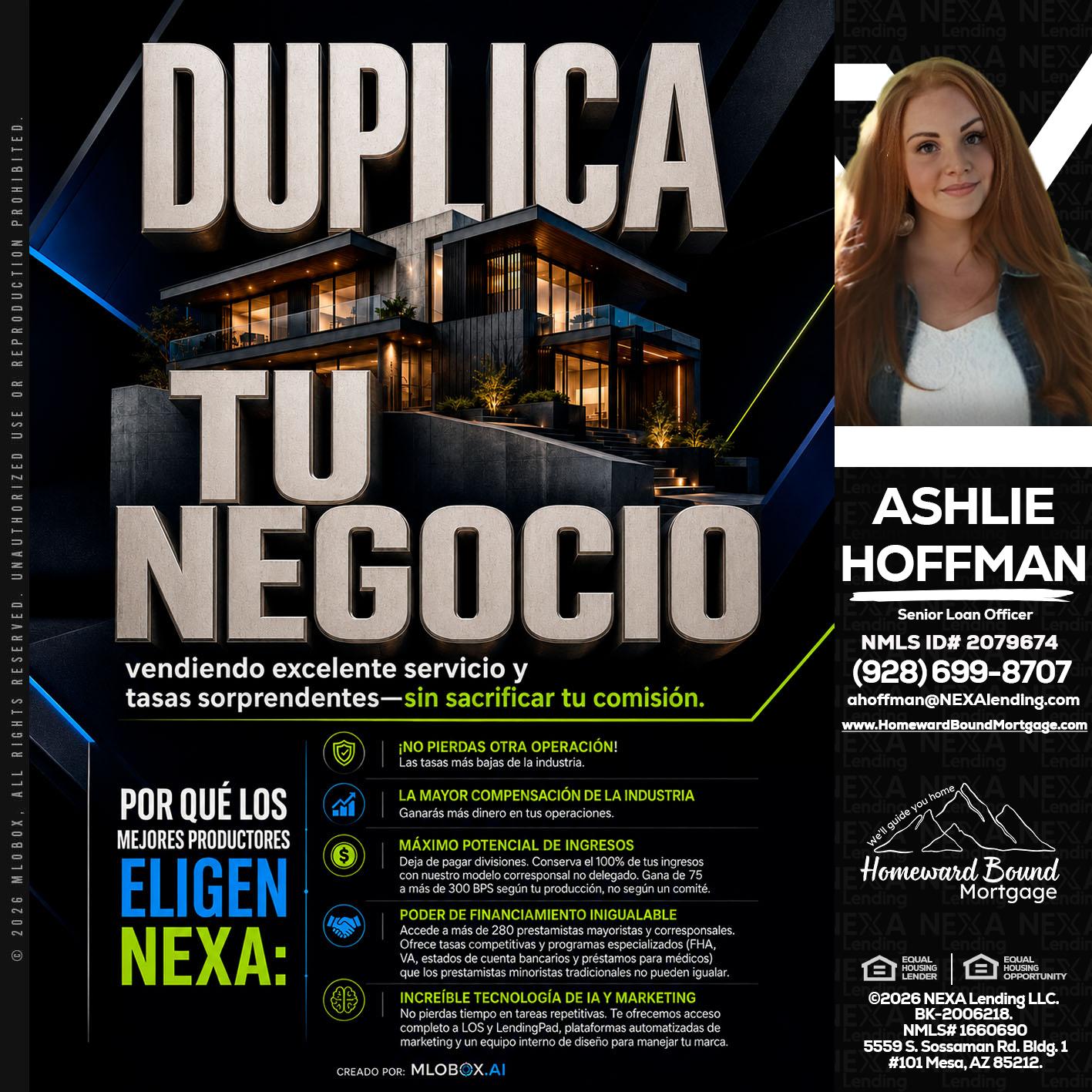 DUPLICA TU NEGOCIO - Ashlie Hoffman -Senior Loan Officer
