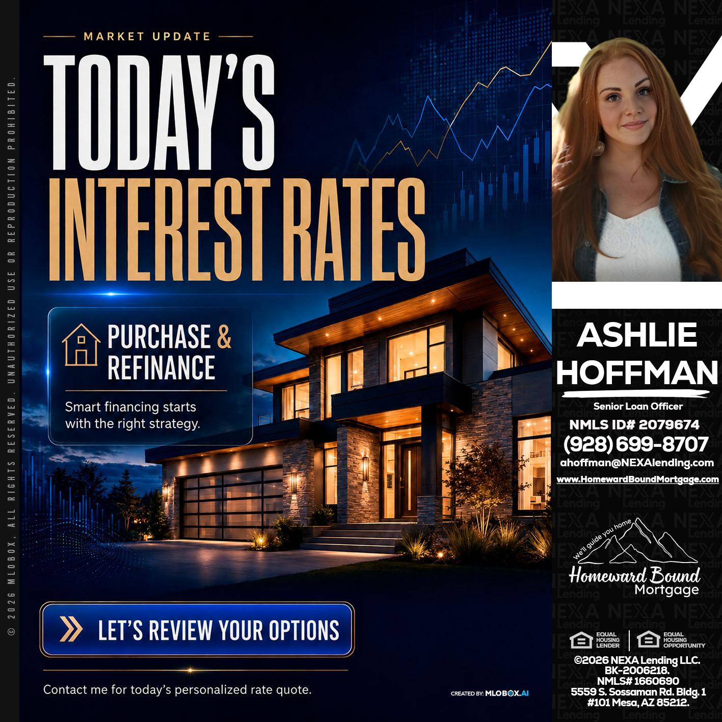 TODAYS RATES - Ashlie Hoffman -Senior Loan Officer