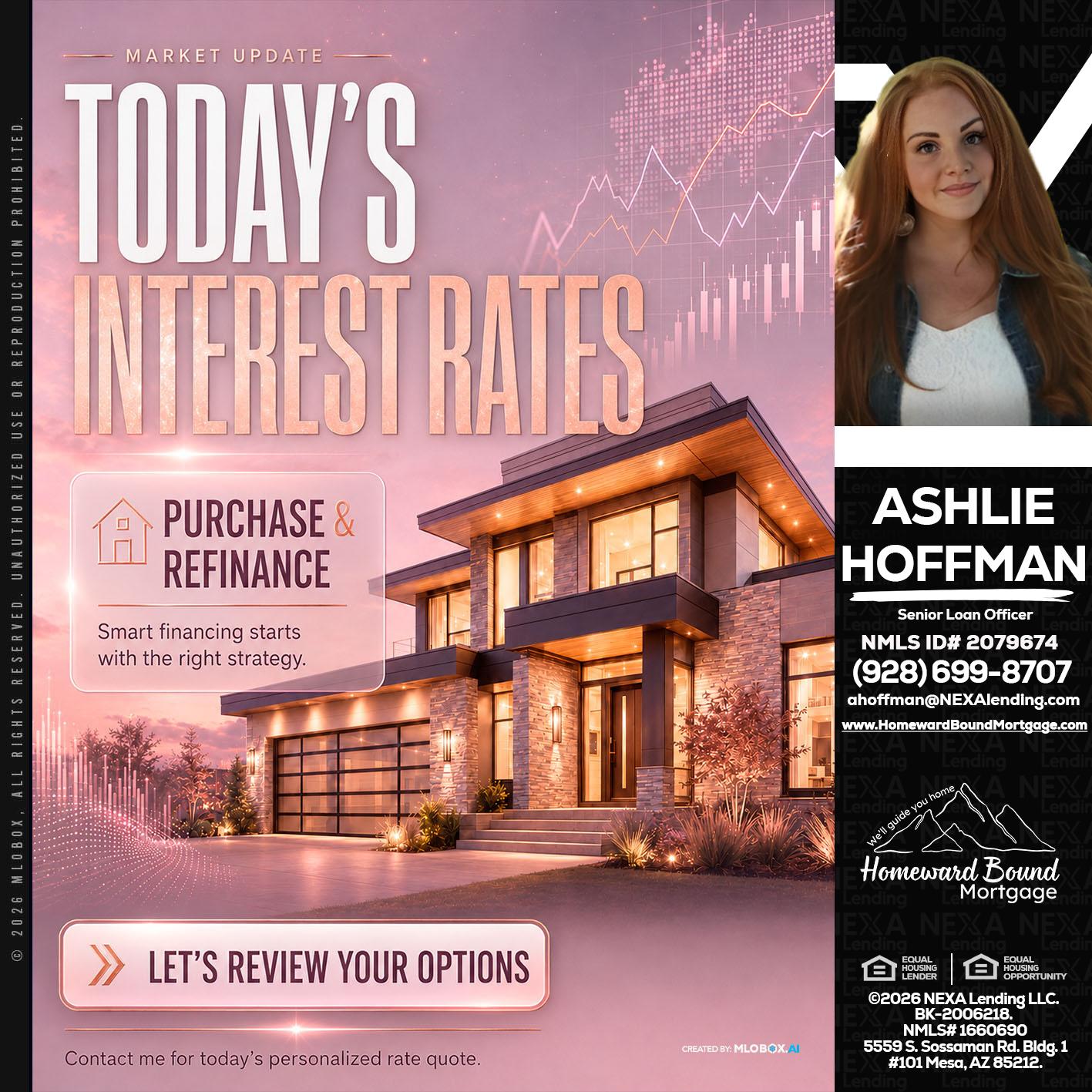 todays interest rates - Ashlie Hoffman -Senior Loan Officer
