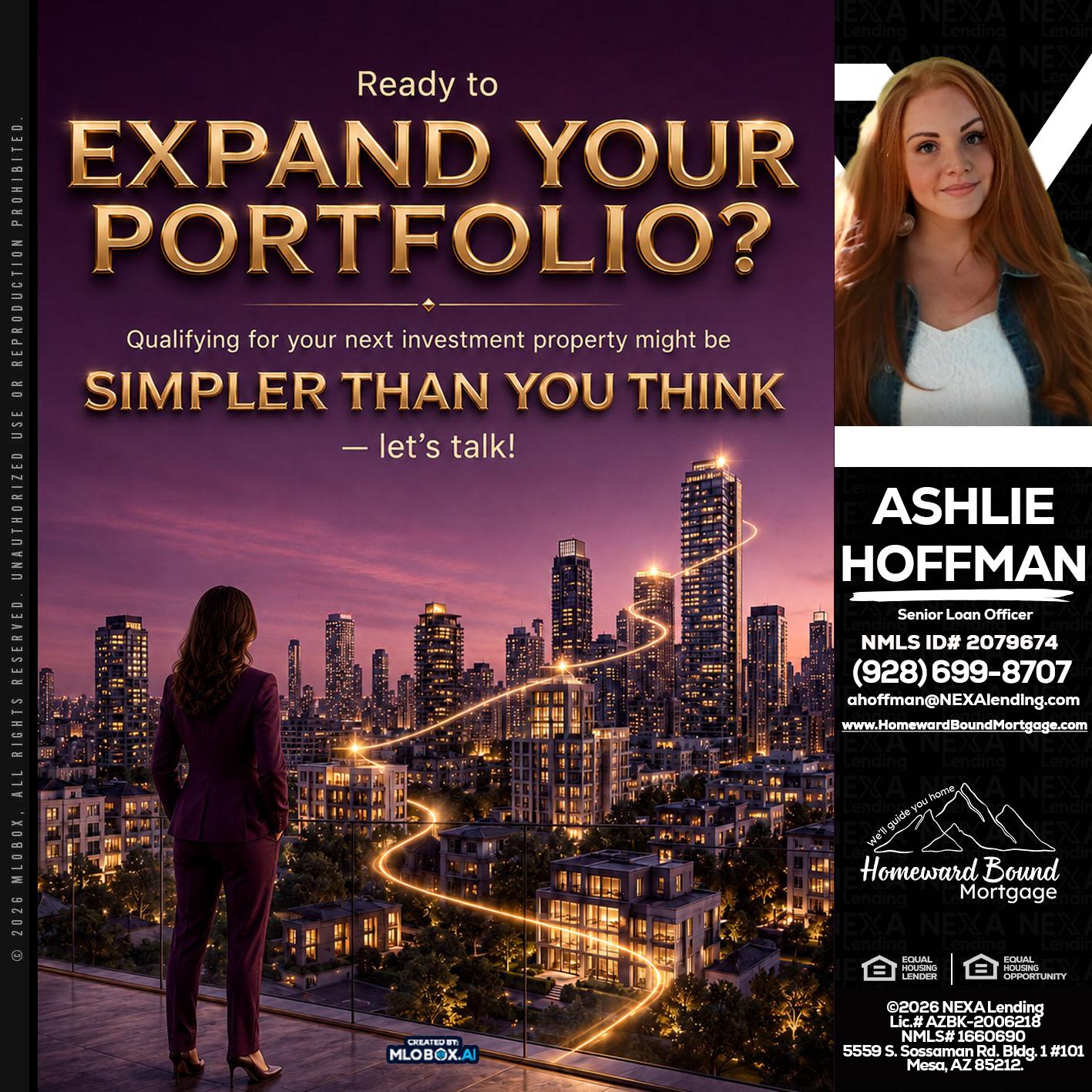 EXPAND YOUR PORTFOLIO - Ashlie Hoffman -Senior Loan Officer