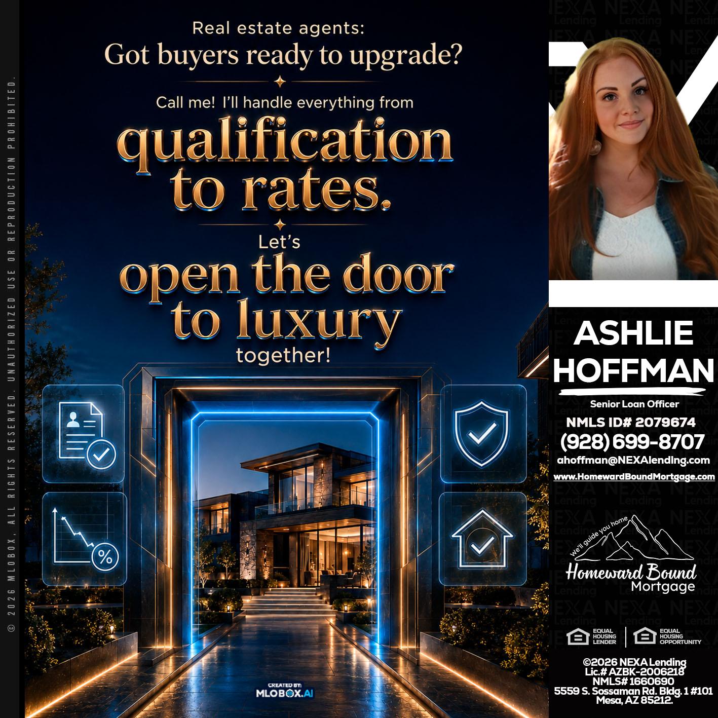 QUALIFICATION TO RATES - Ashlie Hoffman -Senior Loan Officer
