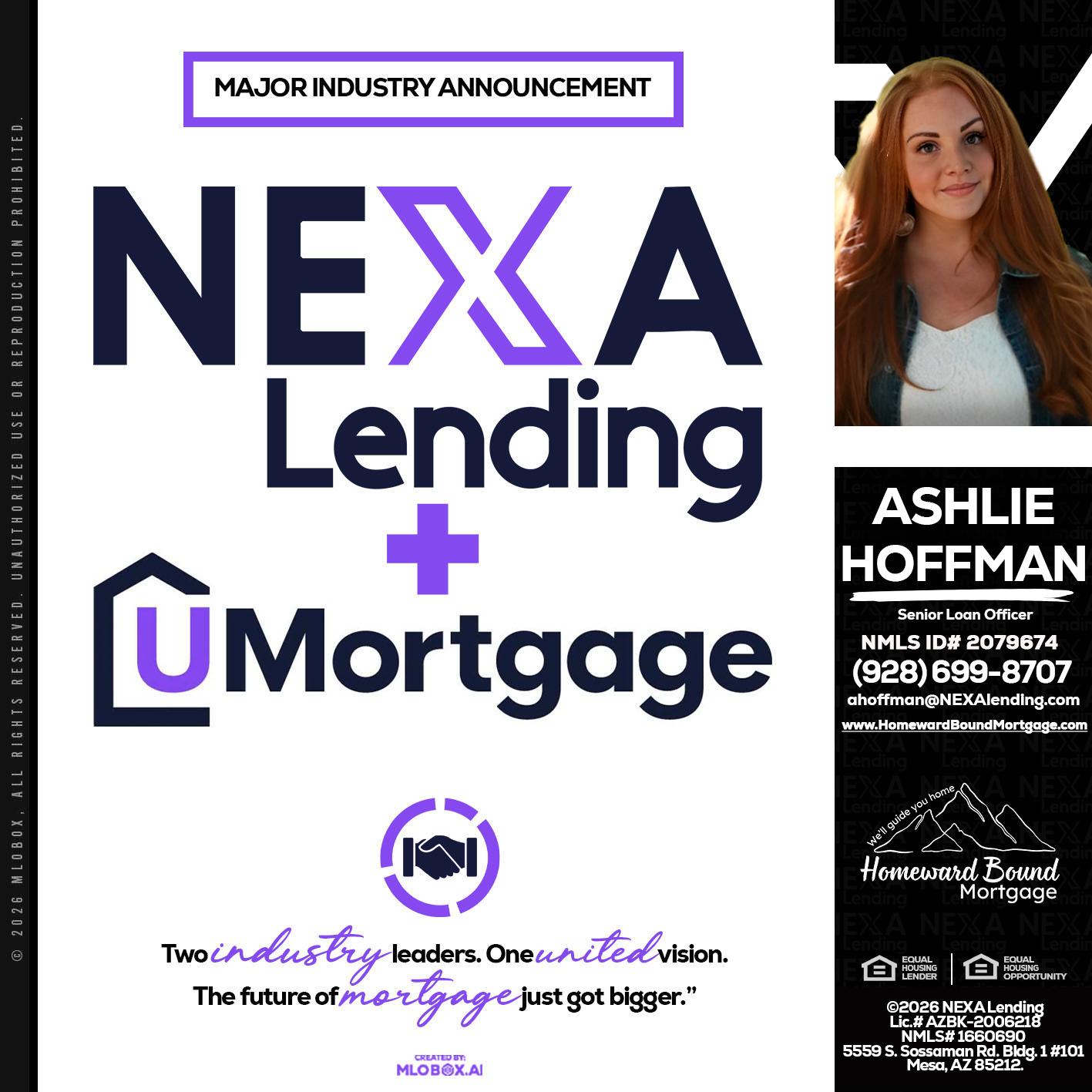 NEXA LENDING U MORTGAGE - Ashlie Hoffman -Senior Loan Officer