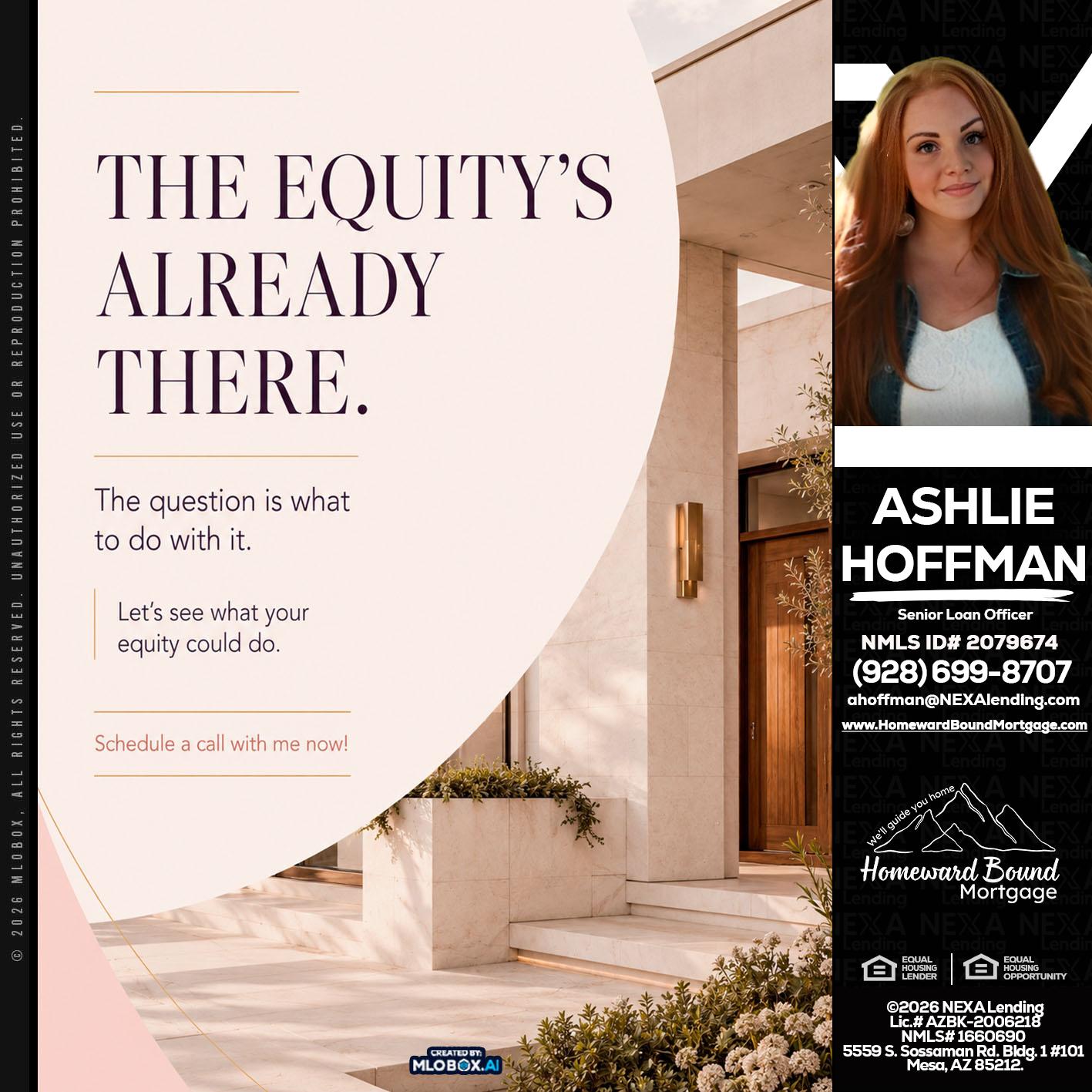 THE EQUITY'S - Ashlie Hoffman -Senior Loan Officer