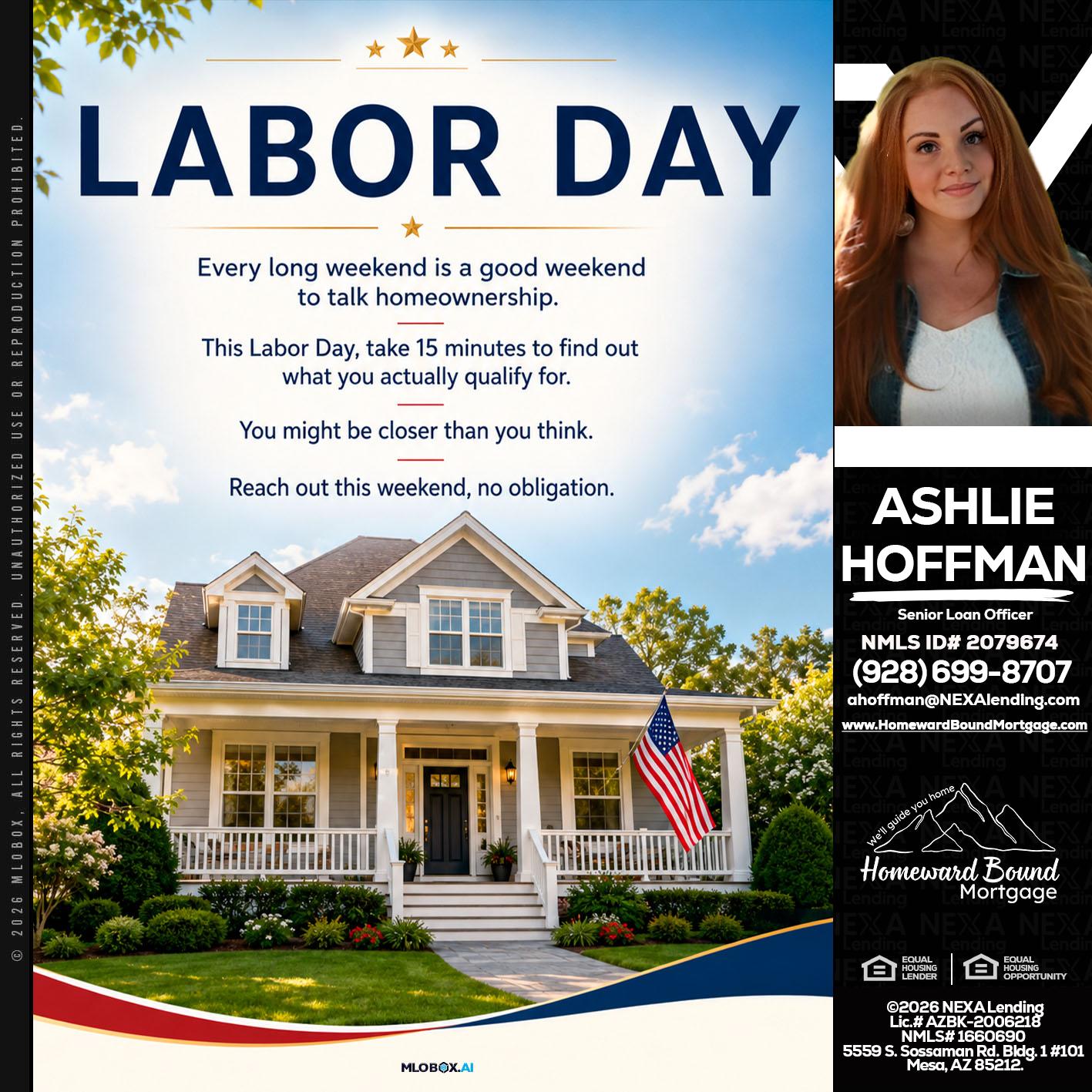 LABOR DAY - Ashlie Hoffman -Senior Loan Officer