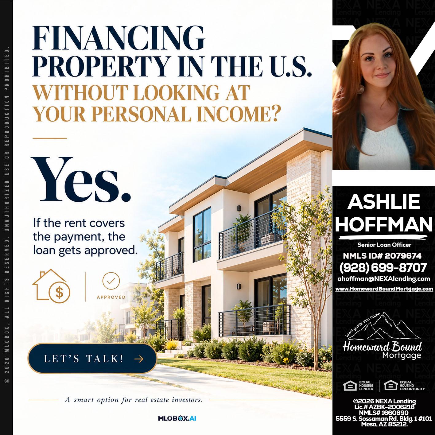 FINANCING - Ashlie Hoffman -Senior Loan Officer